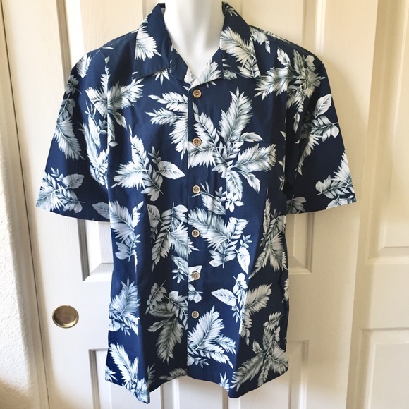 🆕💥 OP Sport Hawaiian Print Button Down Large - Picture 1 of 5